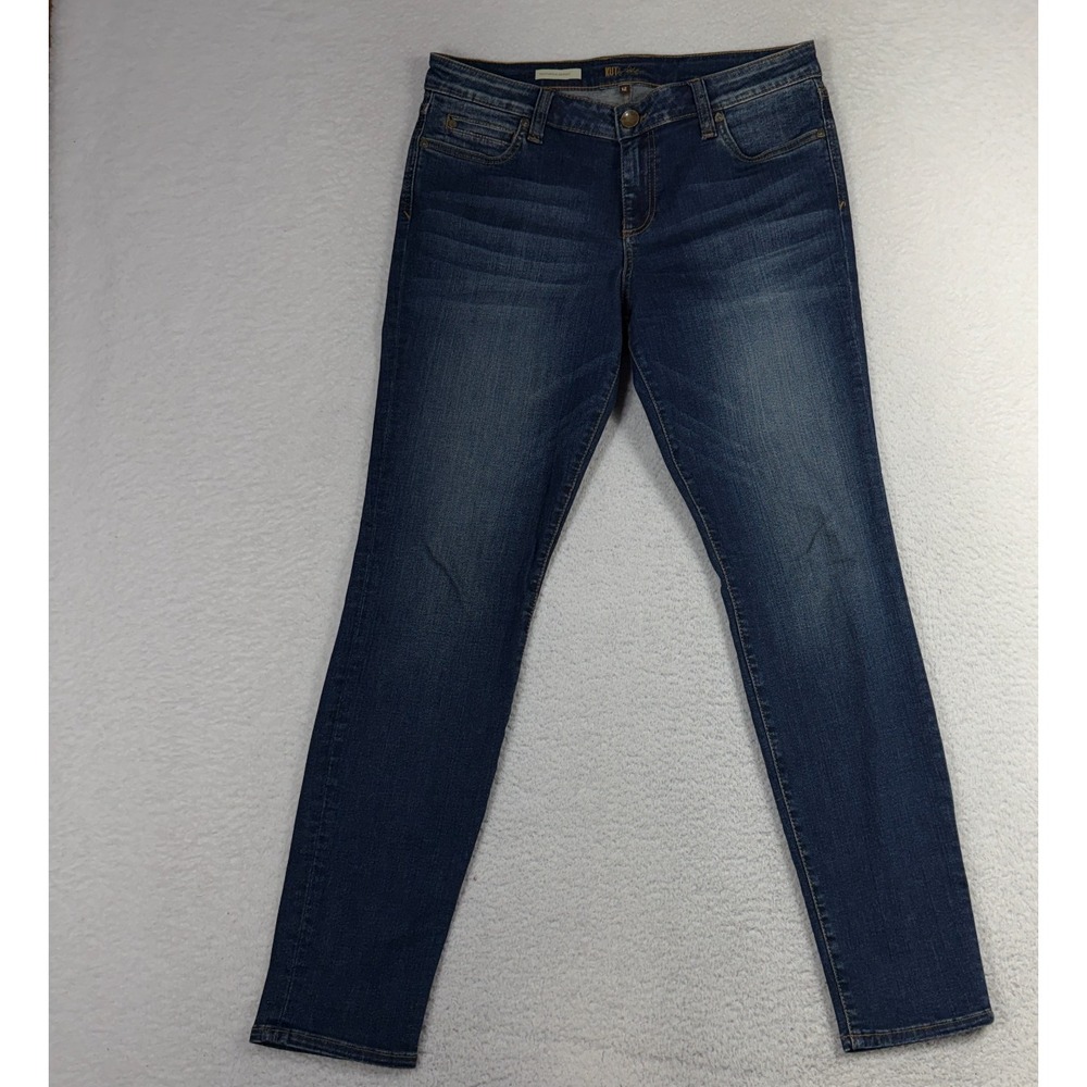 Kut from the Kloth Toothpick Skinny Jeans Women 12 (33x30) Blue Dark Wash Denim